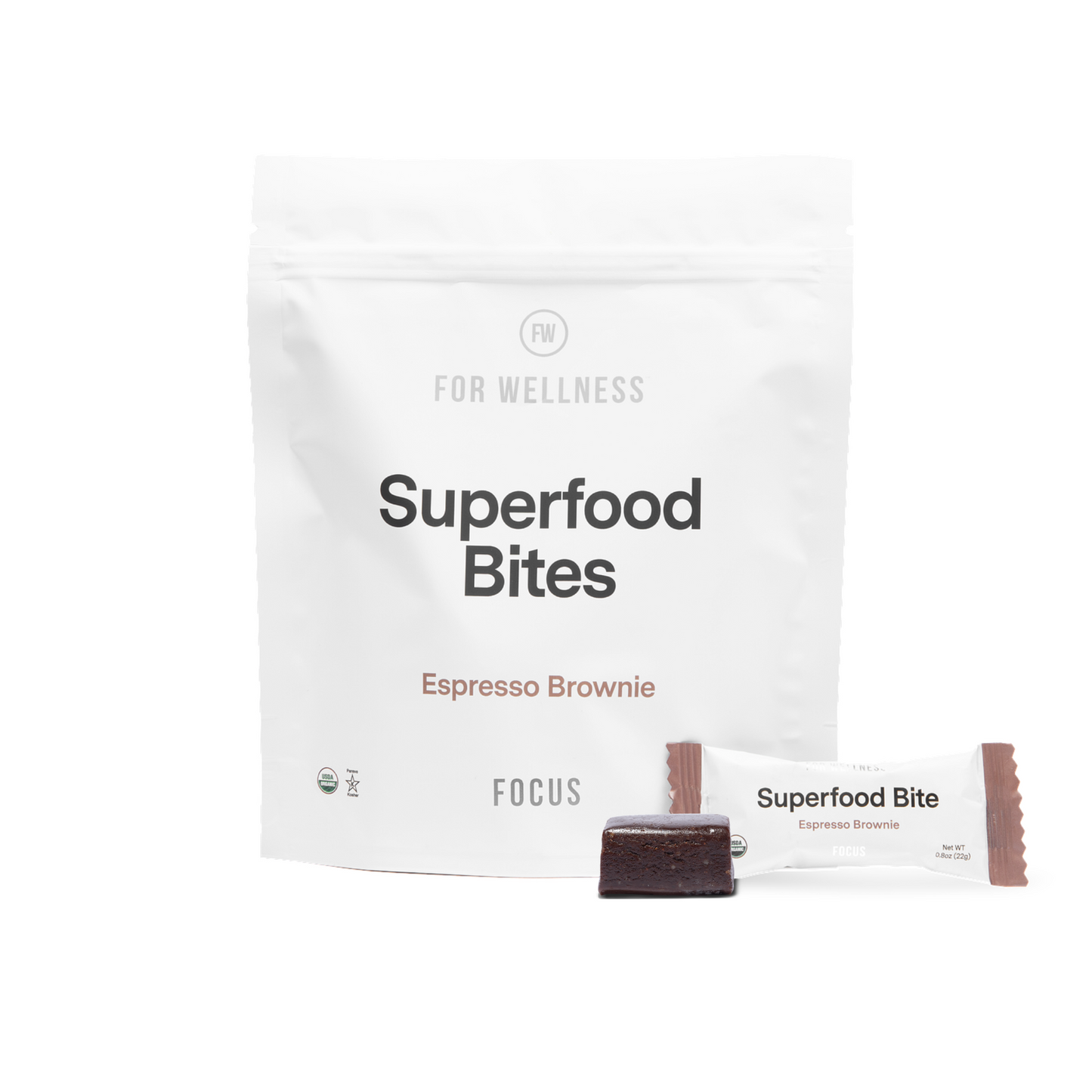 Superfood Bites Focus pouch and individual bite