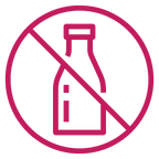 No dairy icon: a milk bottle with a slash through it