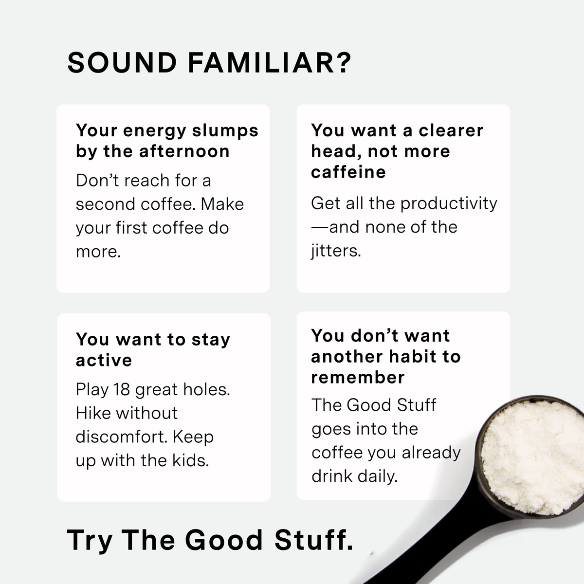 The Good Stuff benefits continued