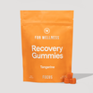 Focus Recovery Gummies pouch in Tangerine flavor with three orange gummies beside it