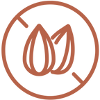 Tree nut allergen icon in a circle