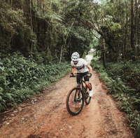 Man biking on a trail