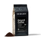 Dark roast ground coffee pouch