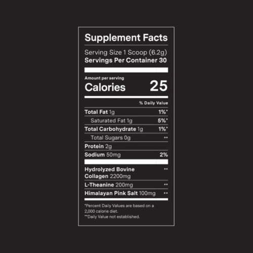 The Good Stuff Performance supplement panel